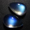 AAAAA - Truly Very Rare Blue Moon Rainbow Moonstone Gorgeous Blue Fire Nice Clean Tear Drops Shape Cabochon size 8x12 mm- 2pcs